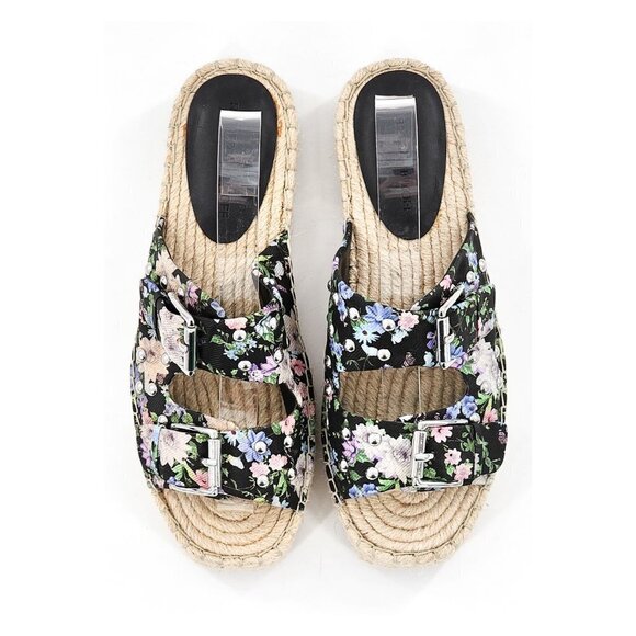 REBECCA MINKOFF Jodi NWOB Floral Studs Platform Espadrille Sandals Slide - Picture 2 of 11